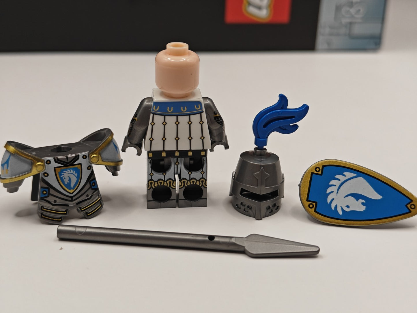 NEW Castle Armored Horse Knight Custom Lego Minifigure Medieval Tournament