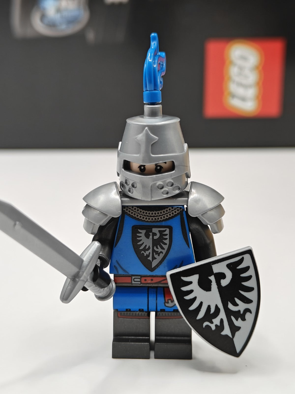 NEW Medieval Black Falcon Knight Custom Lego Minifigure 10305 or 21325