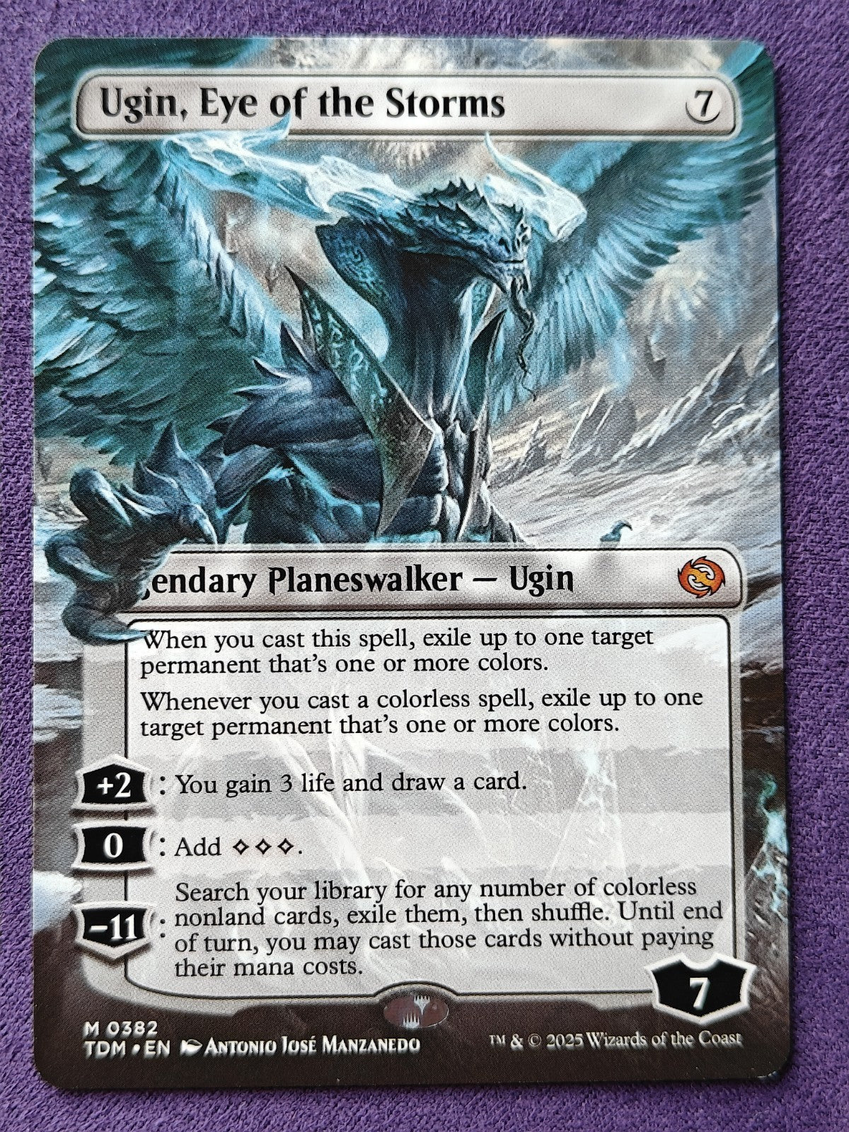 Ugin, Eye of the Storms (Borderless) - Tarkir: Dragonstorm (TDM)M 0382 MTG NM