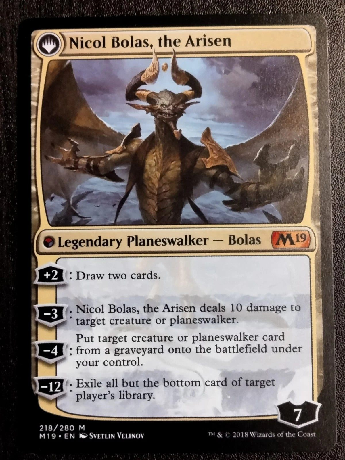 Nicol Bolas, the Ravager / Nicol Bolas, the Arisen NM/M M19 Core MTG Mythic