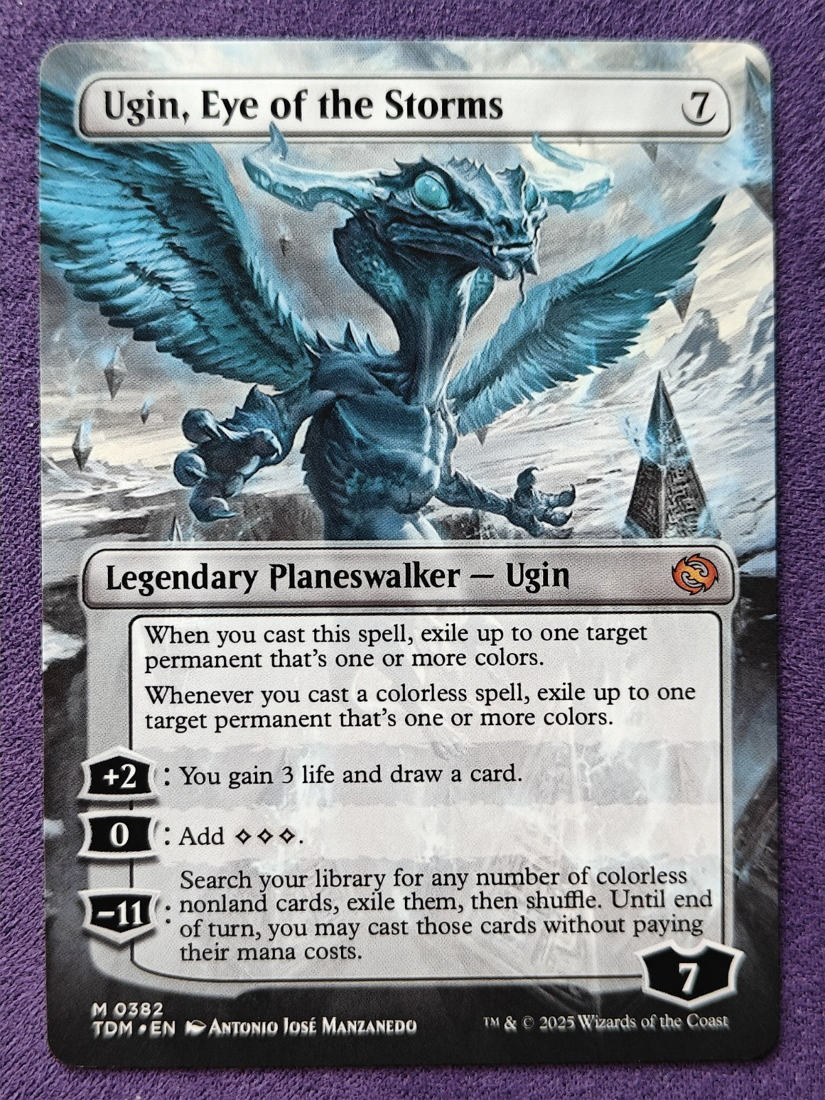 Ugin, Eye of the Storms (Borderless) - Tarkir: Dragonstorm (TDM)M 0382 MTG NM
