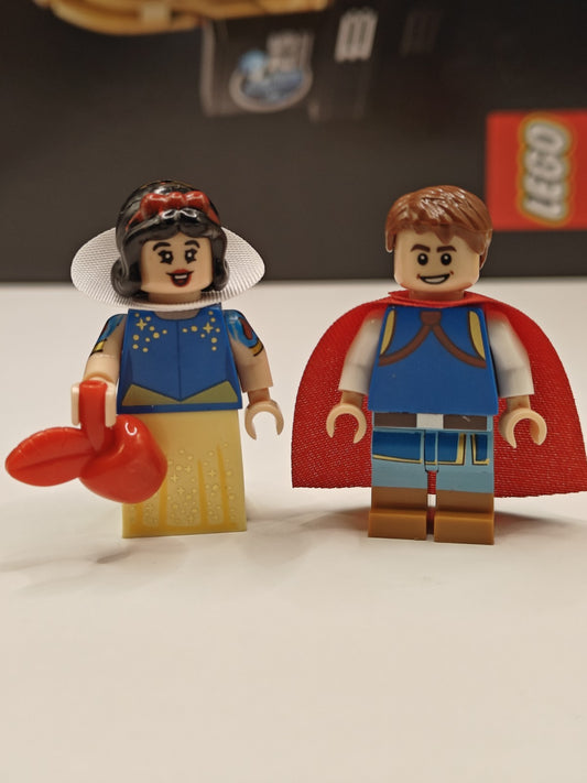 NEW Disney Snow White And Prince Florian Custom Lego Minifigures 43222 43242