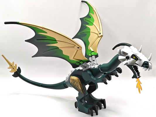 NEW Castle Fantasy Era - Green Dragon Custom Lego Minifigure 7048 Troll Warship