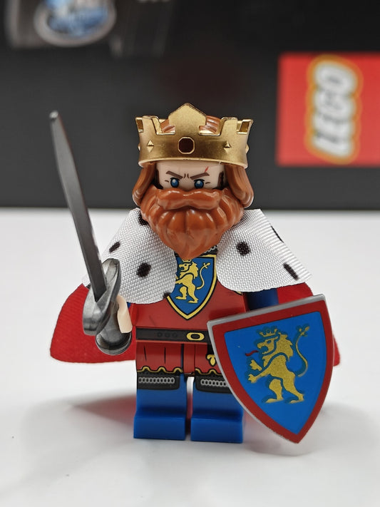 NEW Kingdoms Lion Knight Royal King Custom Lego Minifigure Medieval Castle