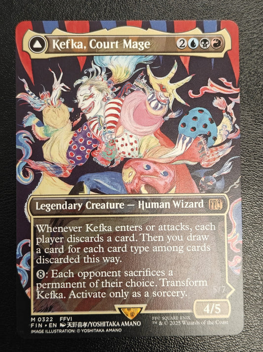 x1 Kefka, Court Mage // Kefka, Ruler of Ruin FIN MTG 322 BORDERLESS MYTHIC 1x