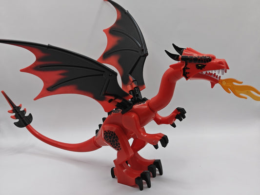 NEW Castle Fantasy Era - Red Dragon Custom Lego Minifigure 70403 Dragon Mountain