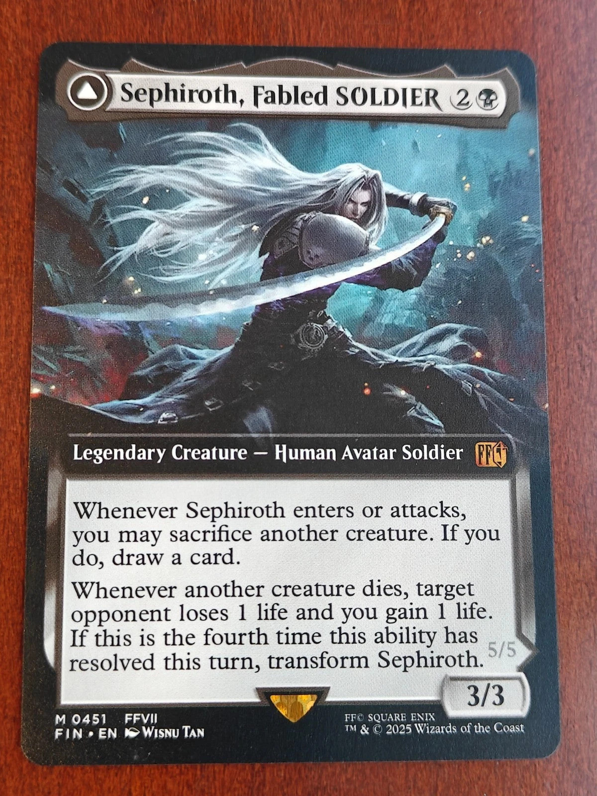 Sephiroth, Fabled SOLDIER (Extended Art) 0451 Final Fantasy Regular MTG NM/M