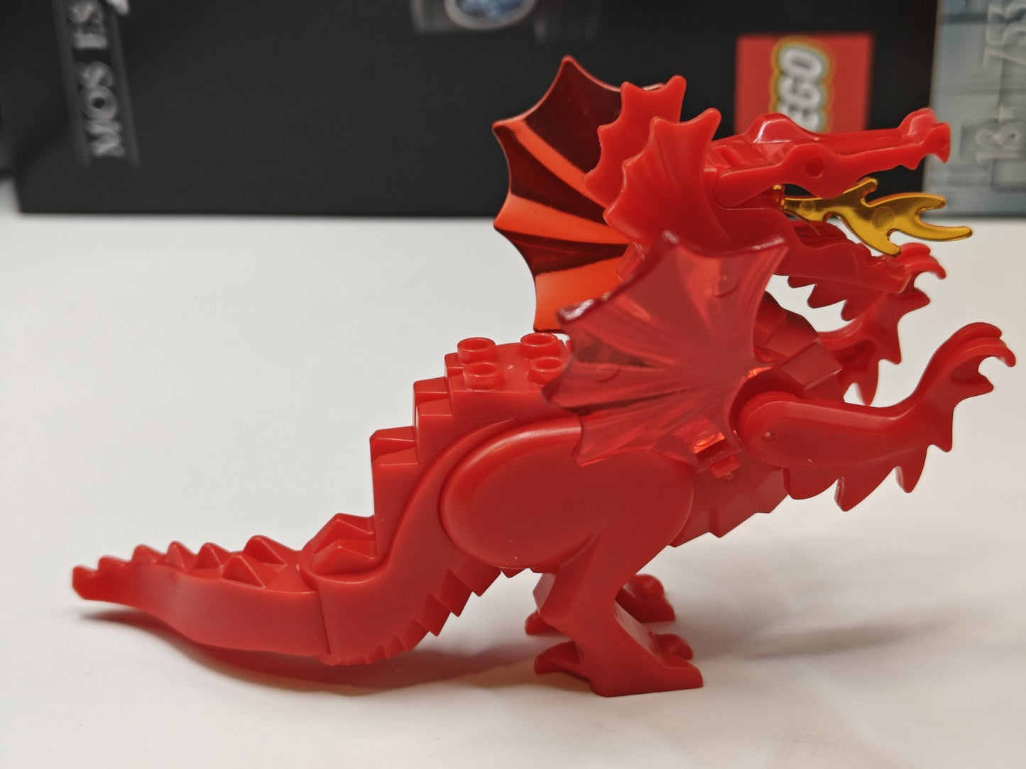 NEW Classic Medieval Castle Red Dragon Custom Lego Minifigure Fire Breathing