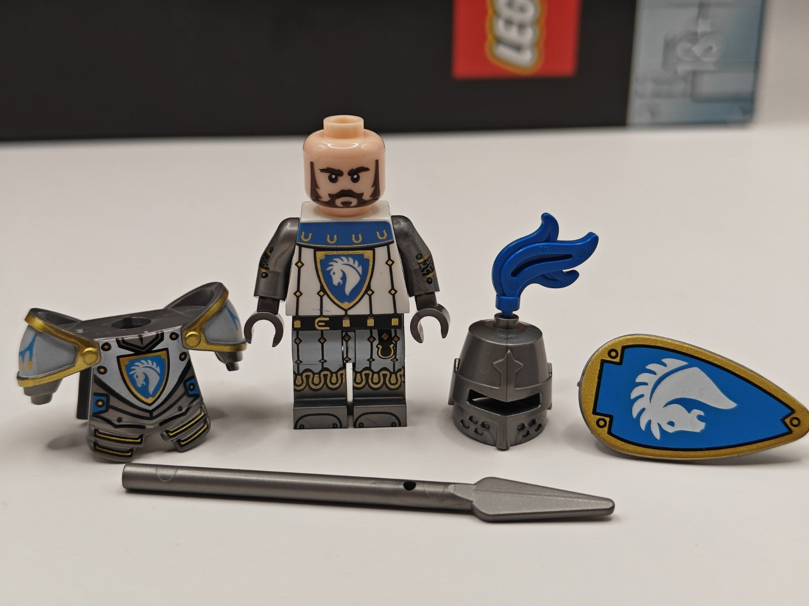 NEW Castle Armored Horse Knight Custom Lego Minifigure Medieval Tournament