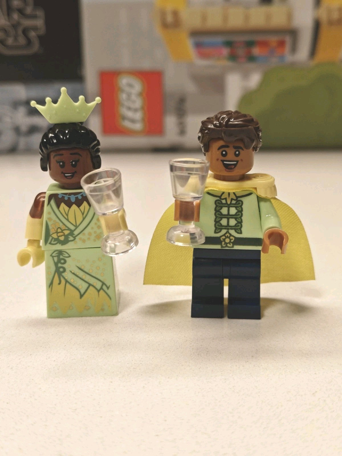 NEW Prince Naveen & Princess Tiana Custom Lego Minifigure Disney Castle 43222