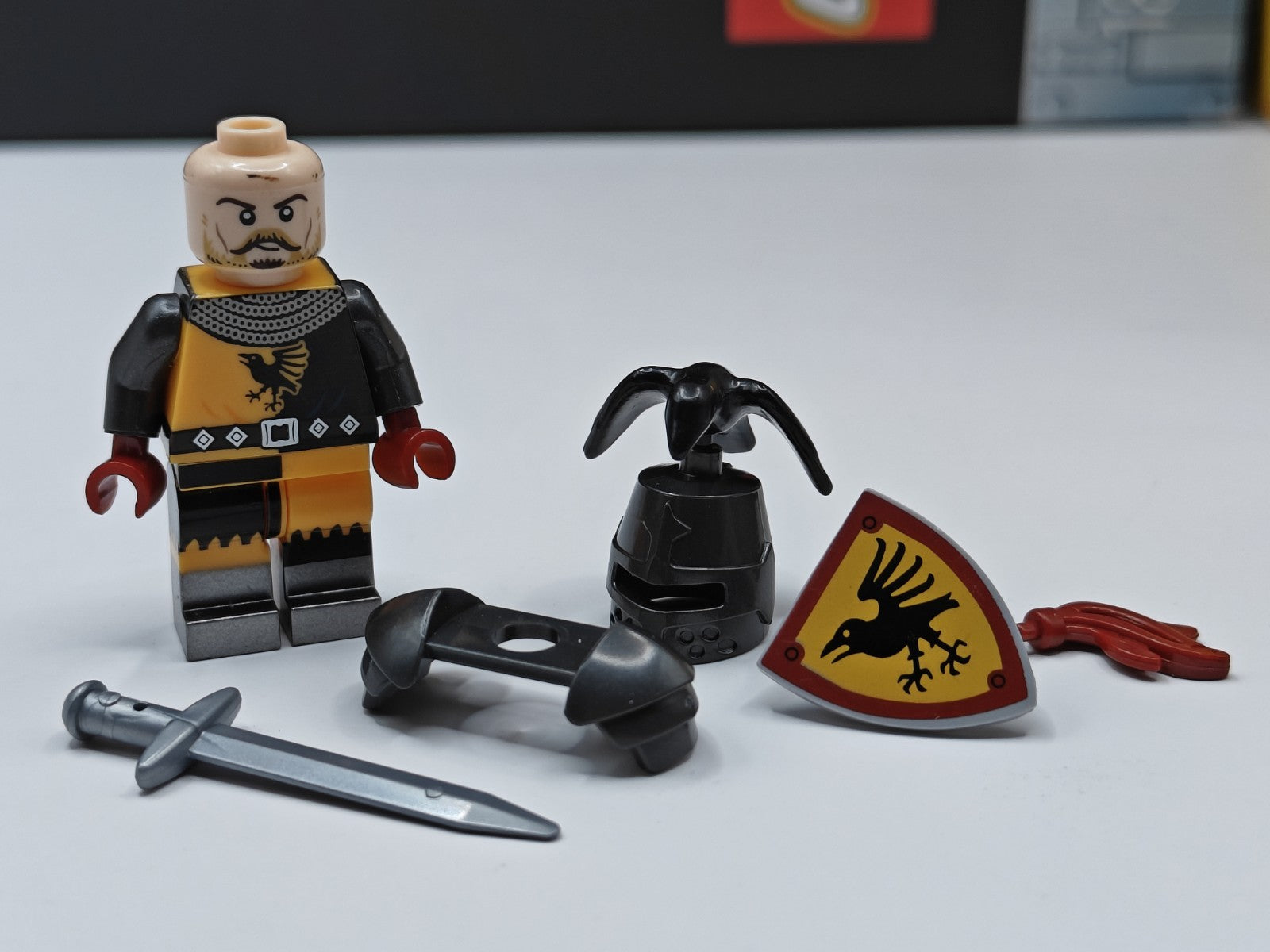 NEW Castle Tournament Raven Knight Custom Lego Minifigure Medieval Paladin