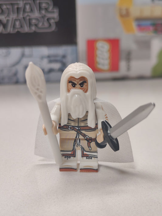 Custom Lego Minifigure, Gandalf The White, Lord Of The Rings