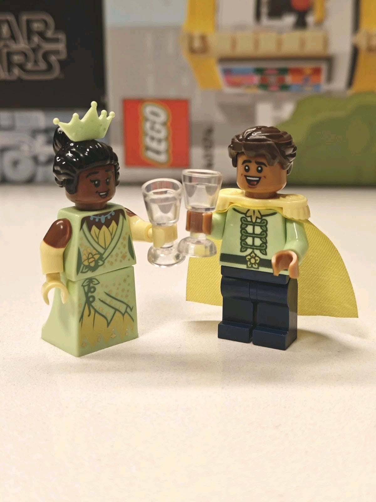 NEW Prince Naveen & Princess Tiana Custom Lego Minifigure Disney Castle 43222