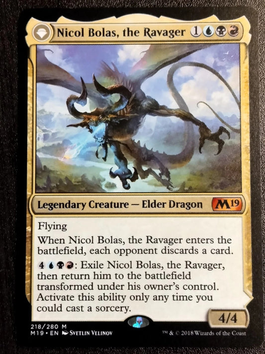 Nicol Bolas, the Ravager / Nicol Bolas, the Arisen NM/M M19 Core MTG Mythic